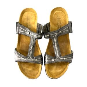 NAOT Pewter Silver Sandals